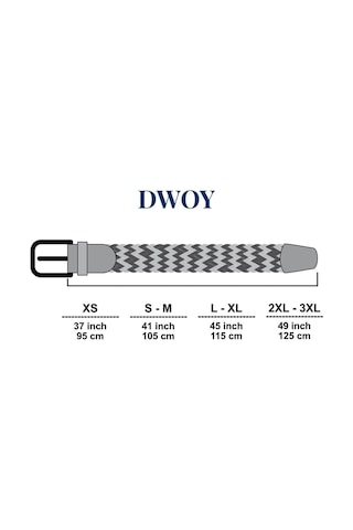 Dwoy Elastik Örgü Kemer Siyah-1042