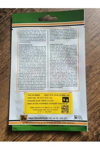 Paşa Tohumculuk Biber Tohumu Çetinel 5 Gr