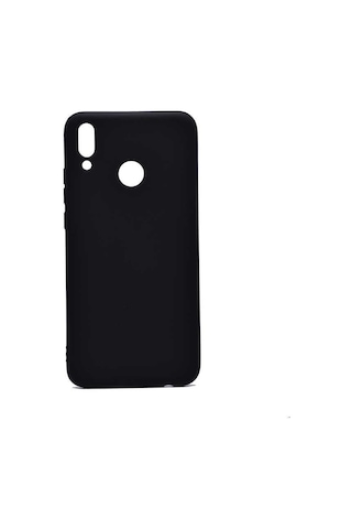 Noktaks - Huawei Uyumlu Huawei Y9 2019 - Kılıf Mat Renkli Esnek Premier Silikon Kapak - Siyah