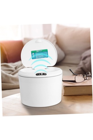 Qianfan Çöp Tenekesi Akıllı Çöp Konteyneri Araba Konteyneri Süt Beyazı