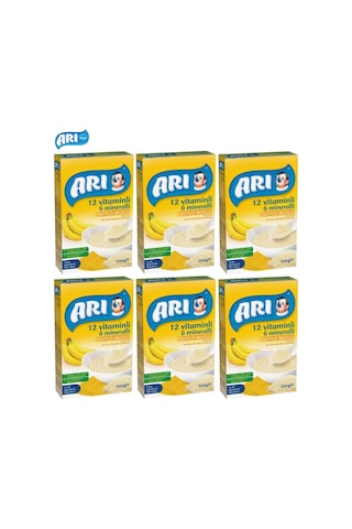 Arı Mama Pirinç Unu 200Gr Sütlü-Muzlu 12 Vitminli 6 Minarelli (6