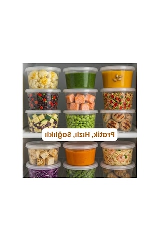 Mini Saklama Kabı Seti, 50 Adet, 120 Ml Kapasiteli, Sızdırmaz 0