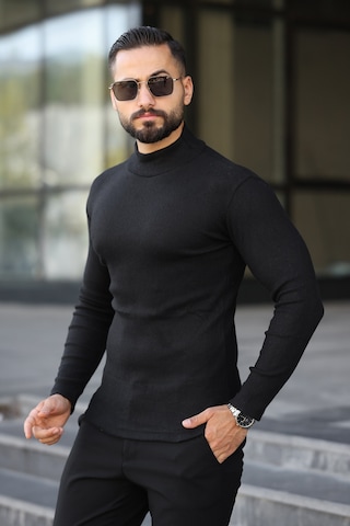 3'lü Paket Yarım Boğazlı Erkek Kazak Siyah