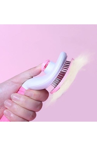 Taşınabilir Köpek Tarak Saç Kedi Fırçası Bakım Aracı Saç Yavru Temizleme Pet Fırçalar Kürk Temizleme Masaj Combs Yavru Ürünler Köpek Tarakları Pembe