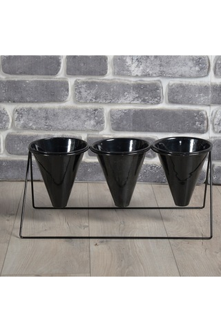 Fullreyon Vıpclass 3 Saksılı Metal Çiçek Standı - Saksılar Dahil - Vss Diğer