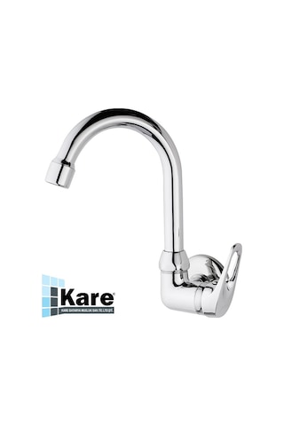 Kare Luxury Mix Duvardan Tekli Batarya Tek Su Girişli Lavabo Bataryası