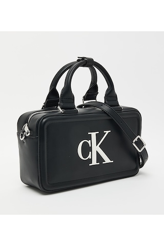 Calvin Klein Lv04f3411g3l2 Bold Ck Elongated Kadın El Çantası Siyah -Beyaz