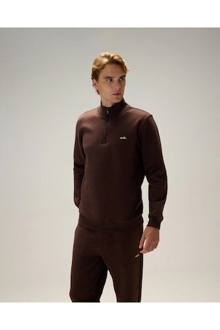 Ellesse 6wm1010-brw Erkek Fermuarlı Sweat Kahverengi