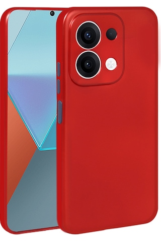 Redmi 15c Kılıf Zore Premier Silikon Kapak - Kırmızı Kırmızı