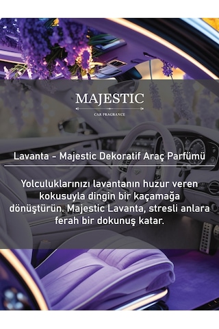 Majestic Oto Kokusu Lavanta 7 Ml - Dekoratif Araç Parfümü