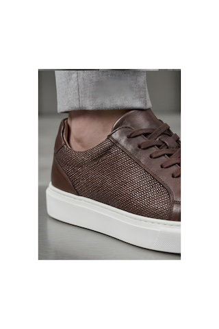 Crc Ayakkabı %100 Hakiki Deri İçi Keçi Dışı Dana Derisi Ultra Hafif Konfor Ayakkabı Sneaker Kahverengi