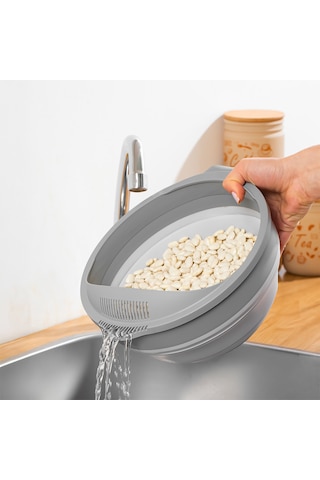 Porsima S-00113 Katlanabilir Süzgeç Mikser Karıştırma Kabı Seti