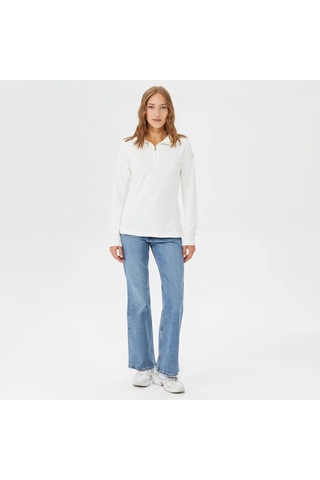 Columbia Ak1131 Glacial Iv 1/2 Zip Kadın Polar Ceket Ekru
