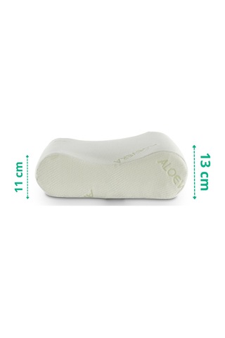 Rudu Aloevera Yastık Kılıfı Çift Taraflı Visco Visko 51x41x13-11cm Beyaz - Yeşil