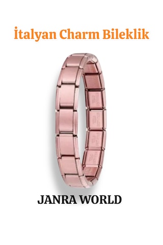İtalyan Charm Bileklik Paslanmaz Çelik, Her Bileğe Uygun Pembe İtalyan Charm Bileklik Paslanmaz Çelik, Her Bileğe Uygun Pembe