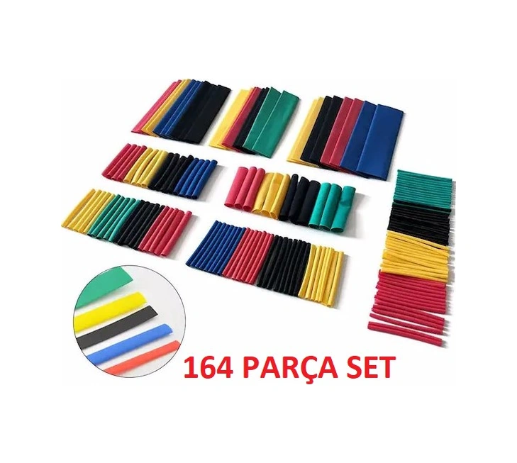 164 Parça Set Isıyla Daralan Makaron Kablo Koruyucu Kılıf 4741