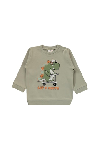 Civil Baby Dinozor Baskılı 6-18 Ay Takım - Haki Koyu Haki
