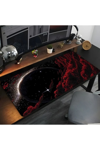 Dolunay Baskılı 90x40 Kaymaz Taban Mousepad 90x40cm