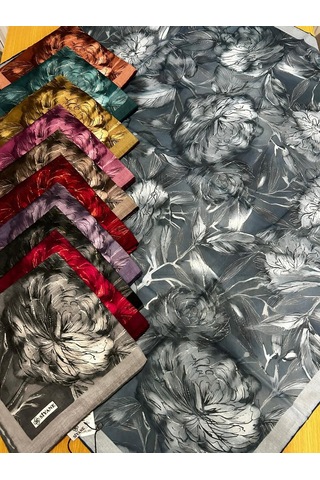 Siyane Scarf Lotus Desen Eşarp 04 Çok Renkli