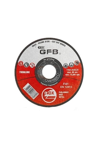 Gfb Metal Kesici İnox Disk 115x1.0x22.23 Mm 25 Adet