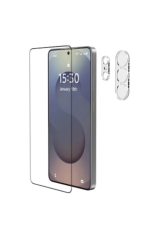 Samsung Uyumlu Galaxy S26 Ultra Raptic 2in1 Bundle Kit İz Bırakmayantemperli Ekran Ve Lens Koruyucu Set Şeffaf