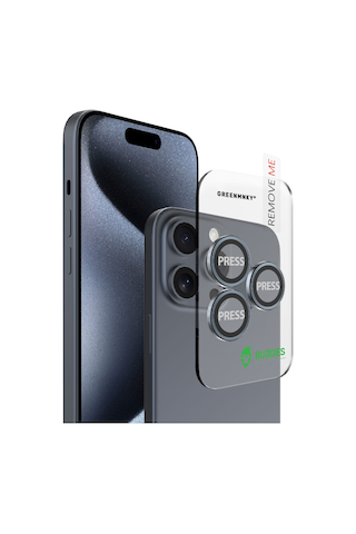Buddıes Apple Uyumlu iPhone 15 Pro / 15 Pro Max Kamera Lens Koruyucu Mıdnıght Blue Gece Mavisi