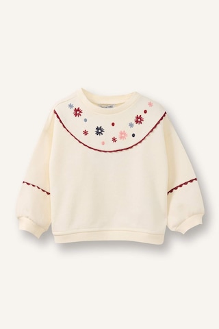 Defacto Oversize Sweatshirt Kız Bebek G8156a526sper99 Ekru-er99