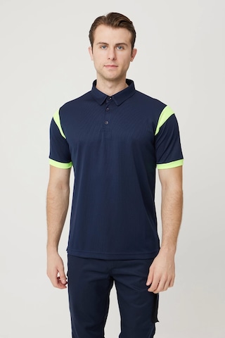 Armadillo Allium Polo Yaka Tişört Lacivert - Fosforlu Sarı