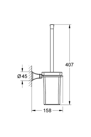 Grohe Tuvalet Fırçalığı Grandera Krom/Altın - 40632Ig0