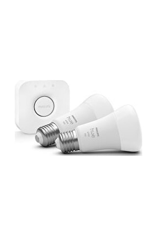 Philips Hue Beyaz Akıllı Başlangıç Seti 2'li Bluetooth Özellikli Akıllı Ampul Beyaz