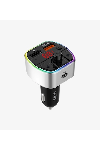 Linktech Fm Transmitter - Premium 38w Üç Girişli 5.0 Bluetooth Fm Transmitter - Çakmaklıktan Müzik