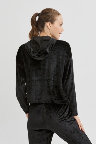 Penti Siyah Velvet Sweatshirt Siyah