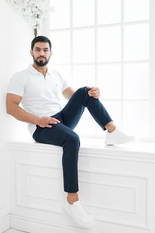 Paul Martin Fermuarlı Polo Yaka Regular Fit T-Shirt Beyaz