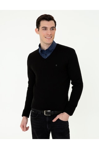 Pierre Cardin Erkek Siyah Kazak /triko 50248554-vr046 Siyah