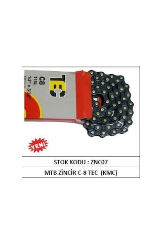 Mtb Zincir C-30 Tec (Kmc) Mtb Bisiklet Zinciri Vitesli Siyah