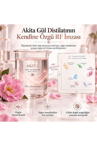 Akita Doğal Yağı Alınmamış Gül Suyu 3 x 250 ML