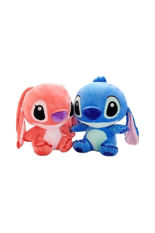 Lilo Ve Stitch 39 Cm Sevimli Kaliteli Peluş Oyuncak Mavi Pembe Pembe
