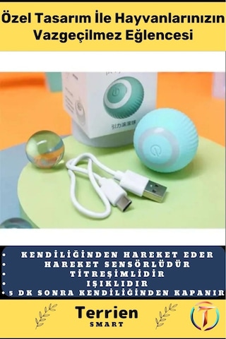 Smart Seri Akıllı İnteraktif Şarjlı Titreşimli Işıklı Hareketli Özel Üretim Evcil Hayvan Oyuncağı
