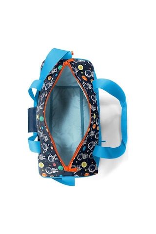 Coral High Erkek Çocuk Spor Ve Seyahat Çantası - Lacivert Mavi Astronot Desenli - 27538 Çok Renkli