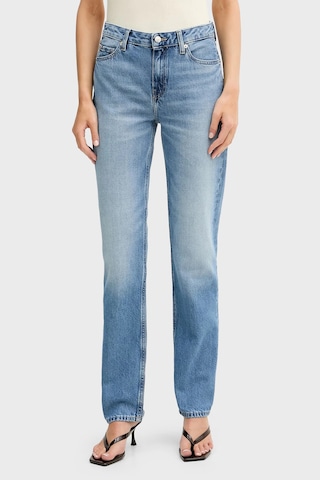 Tommy Hilfiger Pamuklu Straight Fit Orta Bel Jeans Bayan Kot Pantolon Ww0ww48569 1a7 Mavi