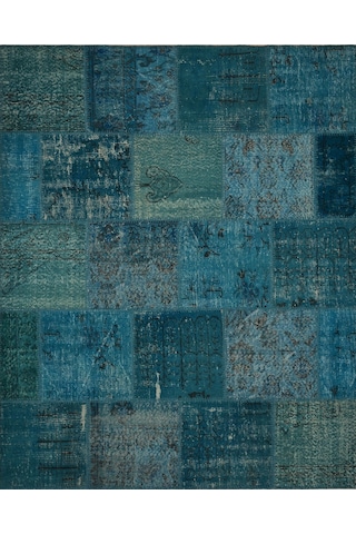 Patchwork El Dokuma Anadolu Halısı – Spring (424936175) Mavi