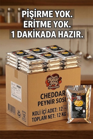 Cheddar Sos 1000 G X 12 Adet - 1 Koli Koli Bazlı Avantaj Paketi
