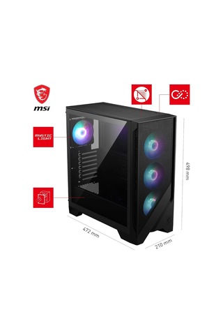 Mag Forge 320r Aırflow Temperli Cam 4x120mm Argb Fan Atx Gaming Bilgisayar Kasası