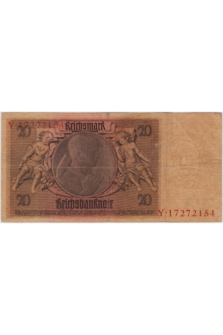 Almanya 20 Mark 1929 Nazi Dönemi 1931-48 Arası Kullanılmıştır. Çok Temiz -