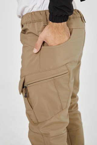 Camp Scoutland Camp591 Outdoor Softshell Su Ve Rüzgara Dayanıklı içi Polarlı Kışlık Erkek Bej Taktik Pantolon