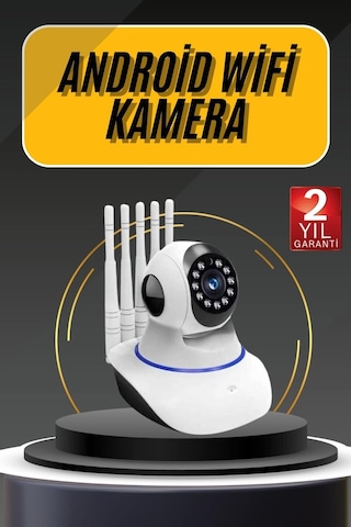 Akıllı Gece Görüşlü Sensörlü Wifi Kamera Telefondan Takip Edilebilir 89759485
