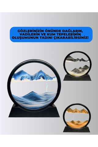 Muratech Zihin Açıcı Kum Manzarası 3d Dinamik Kum Tablosu, Dekoratif, Dönüştükçe Yenilenen Sakinle Küçük