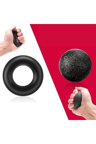 Go İthalat 5 Parça El, Kol Ve Parmak Egzersiz Spor Aletleri Seti Fitness Takımı Siyah