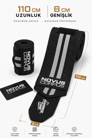 Fitness Dirsek Sargısı Sakatlık Önleyici Destekleyici Spor Dirseklik Elbow Wraps Crossfit Bandajı - 2 Adet - Siyah/gri Desen
