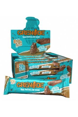 Grenade High Protein, Low Sugar Bar - Chocolate Chip Salted Caramel, 12 X 60 Gr
